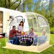 Instant pop-up sports tent with transparent PVC, ideal for outdoor activities, featuring a waterproof floor mat and.