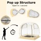 Instant pop-up sports tent with transparent PVC, waterproof floor mat, and compact carrying bag for outdoor activities.