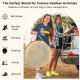 Instant pop-up sports tent with carrying bag, ideal for camping and outdoor events, featuring transparent PVC and.