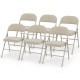 Foldable chair set of 6 with ergonomic backrests and padded seats, designed for easy storage and versatile use in any.