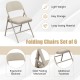 Set of 6 foldable chairs with padded seats and ergonomic backrests, ideal for dining and easy storage.