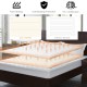 Queen size electric mattress pad with dual controller, dense heating coils, 10 temperature levels, and 8-hour auto-off.