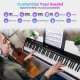88-key foldable electric keyboard piano in black, featuring dual speakers, 1000 rhythms, and wireless MIDI connectivity.