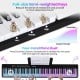 Full-size semi-weighted keys of the 88 key foldable electric keyboard piano, ideal for versatile music applications.