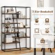 71-inch 7-tier industrial etagere bookcase with a rustic brown finish and heavy-duty metal frame for versatile storage.