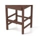 Close-up of the sturdy brown HDPE Adirondack bar chair leg detailing with stainless steel screws for added stability.