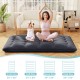 Full-size futon mattress with washable cover, featuring a soft, breathable design, ideal for sleeping or yoga.