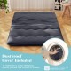 Futon mattress with washable cover, featuring a 5-layer design for comfort, perfect for camping or as a sleeping pad.
