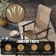 Breathable fabric detail of the Outdoor Adirondack Chair with high back and metal frame, ideal for patio and garden use.