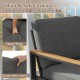 Thick grey cushions with elastic fillings on a modern aluminum armchair, perfect for patio or balcony relaxation.