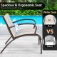 Extra-wide ergonomic armchair with breathable fabric and metal frame, perfect for outdoor use by the poolside.