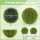 20-inch round artificial topiary sphere made of sun-protective PE leaves, ideal for patio and garden decoration.