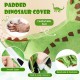 Padded dinosaur cover with smooth zipper and hook and loop fasteners for the 6V kids ride-on dinosaur, ideal for.