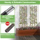 3-pack outdoor plant support frame with rustproof PE-coated metal poles for raised garden beds, ideal for climbing.