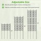 Adjustable outdoor plant support frame showcasing three height options for climbing plants, made of rustproof PE-coated.