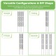 3-pack outdoor plant support frame showing versatile configurations: straight, folding, Z shape, and separate for.