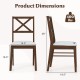 Upholstered side dining chair dimensions with rubber wood frame, supporting 400 lbs, ideal for kitchen or dining room.
