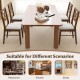 Set of 2 upholstered side dining chairs with rubber wood frame in brown, ideal for kitchen or restaurant use.