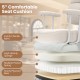 Close-up of the 5" comfy chenille seat cushion with high-density sponge and resilient pocket spring for ergonomic.