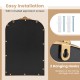 Arched vintage gold metal frame mirror with ornate design, featuring 2 hanging hooks for easy installation.