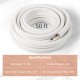 50 feet mini split line set featuring 1/4" and 3/8" O.D. copper pipes with 3-layer insulation for superior thermal.