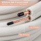 Close-up of 50 feet mini split line set with 1/4" and 3/8" copper pipes, featuring high-pressure insulation for HVAC.