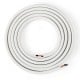 25 feet mini split line set featuring 1/4" and 3/8" O.D. copper pipes with 3-layer insulation for efficient thermal.