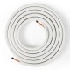 25 feet mini split line set featuring 1/4" and 1/2" O.D. copper pipes with 3-layer insulation for optimal thermal.