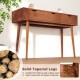48-inch writing desk with walnut finish, featuring three drawers and solid tapered legs for sturdy support and.