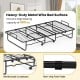 Twin size folding bed with heavy-duty metal frame, featuring a 485 lbs capacity and non-slip foot pads for stability.
