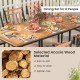 9-piece patio dining set featuring 8 acacia wood armchairs, spacious slatted tabletop, perfect for outdoor gatherings.