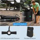 79 Gal black water chiller tub with cover, featuring quick inflation pump and portable backpack for easy transport.