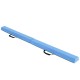 Folding 7 FT balance beam in navy with removable suede cover, non-slip bottom, ideal for home gymnastics training.