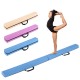 Folding balance beam in blue with removable suede cover, ideal for home gymnastics training and easy transport.