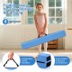 7 FT folding balance beam in navy with suede cover, featuring carry handles for easy transport and storage.