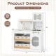 Kids kitchen playset in white with realistic stove, sink, and ample storage for imaginative cooking play.