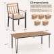 9-piece patio dining set featuring a 35.5-inch acacia wood table and 24-inch wide chairs, ideal for outdoor gatherings.