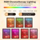 Infrared wooden sauna room for 3 with RGB chromotherapy lighting, Himalayan salt blocks, and adjustable heating panels.