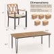 9-piece patio dining set featuring a 35.5-inch acacia wood table and 8 cushioned chairs, perfect for outdoor relaxation.