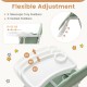Adjustable food tray with three positions and built-in cup holder for the Easy Clean Compact Highchair in green.