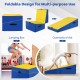 Folding incline gymnastics mat in yellow with ergonomic design, EPE foam, and portable for easy transport and storage.