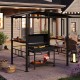 Hardtop grill gazebo showcasing a premium polycarbonate roof, designed for ventilation and outdoor cooking convenience.