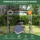 Hardtop grill gazebo with vented polycarbonate roof and side shelves, designed for weather resistance and outdoor.