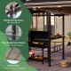 Hardtop grill gazebo with a vented polycarbonate roof, featuring thick columns and side shelves for outdoor cooking.