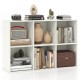Modern 6-cube bookcase in white, featuring ample storage for decor, books, and crafts, ideal for living rooms and.