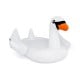 Giant inflatable swan pool float for 4 adults, featuring 4 cup holders, made of durable PVC for fun in the water.