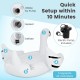 Giant inflatable swan pool float for 4 adults, 0.5 mm PVC, includes electric pump and 4 cup holders for fun on water.