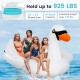 Giant inflatable swan pool float for 4 adults, 63" x 43", with 4 cup holders, perfect for water fun and sunbathing.