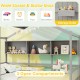 Twin size house bed in gray with 3 open compartments and 2 storage drawers for organized bedroom decor.