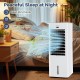 Evaporative air cooler in white with 3 modes and 12-hour timer, ideal for quiet sleep and easy mobility in any room.